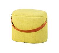 Pouf avec Coffre et Lanière Jaune - DEENA -