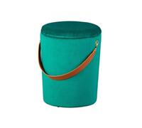 Pouf avec Coffre et Lanière Vert - PRIYA -