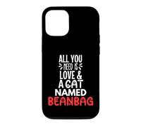 Pouf avec nom de Chat - All You Need is Love ! Coque pour iPhone 12/12 Pro
