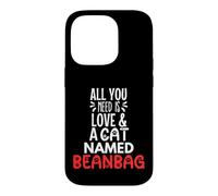 Pouf avec nom de Chat - All You Need is Love ! Coque pour iPhone 14 Pro