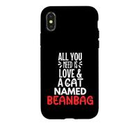 Pouf avec nom de Chat - All You Need is Love ! Coque pour iPhone X/XS