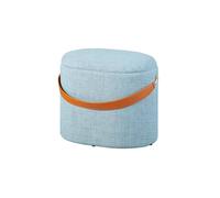 Pouf Avec Rangement 42x30x36 Cm En Tissu Bleu-Gris - Dilia Gris