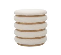 Pouf Avec Rangement "Damasco" 42cm Beige