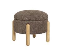 Pouf avec rangement en boucle marron