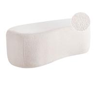 Pouf BAYARD Bou lanc cassé 115 cm 56 cm 43 cm