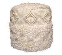 Pouf Bohème Fait à la Main "Bohist" 35cm Naturel