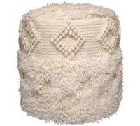 Pouf Bohème Fait à la Main "Bohist" 35cm Naturel