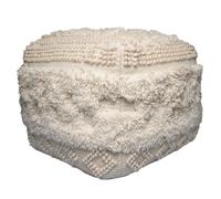 Pouf Bohème Fait à la Main "Bohist" 50cm Naturel