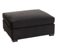 Pouf en Velours Design "Abosa" 113cm Noir