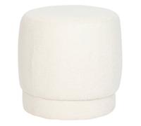 Atmosphera - Pouf Bouclette amea Blanc d39cm