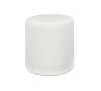 Home Deco Factory – Pouf bouclette Rhea Confort ergonomique 35 cm Blanc