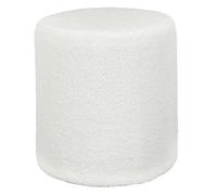 Home Deco Factory – Pouf bouclette Rhea Confort ergonomique 35 cm Blanc