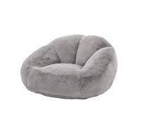 Pouf - Canapé bergère - chauffeuse - fauteuil cabriolet - antidérapant - Compressé - velours et memory foam - 100x90x57 - gris