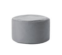 Lumaland Pouf Chaise Tabouret 25 x 45 cm | pour Enfants et Adultes | pour intérieur et extérieur | Coussin Rond de Sol | Pouf Siège - Résistant à l'eau | Entretien Facile [Gris]