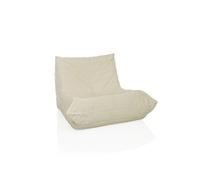 hjh LIVING Canapé-Sofa avec Dossier SITZOLO Fauteuil de Sol Confortable Fauteuil de Chambre à Coucher Salon, Tissu nervuré Beige