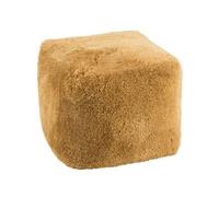 Pouf carré peau de mouton ocre Emma L 57 cm