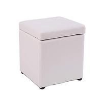 Pouf carré polyvalent en simili cuir, tabouret ottoman, élégant pour maquillage, banc à chaussures, tabouret de piano fonctionnel pour la décoration de la maison et le confort