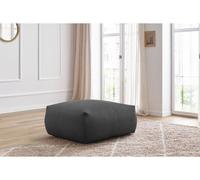 Pouf carré VOLTAIRE gris foncé BOBOCHIC Gris foncé