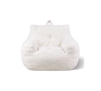 VEVOR Pouf 92 cm avec Accoudoirs Souples et Poche de Rangement, Fauteuil Paresseux Mousse à Mémoire de Forme 25D Remplie, avec Housse en Velours Doux, pour Chambre, Salle de Jeux, Salon, Blanc