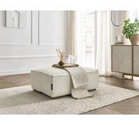 Pouf CHELSEA gros côtelé doux beige BOBOCHIC Beige