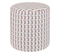 Pouf Chenille à Motifs "Sky Lounge" 38cm Beige