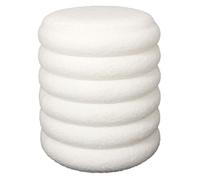 - Pouf-Coffre Ø37cm Matelassé Blanc