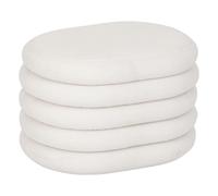 Pouf Coffre Bouclette "Giulia" 59cm Blanc