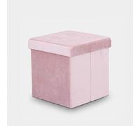 Pouf coffre carré en velours pour salon