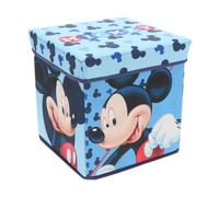Pouf Coffre de rangement à jouets Mickey Mouse chambre enfant garçon banc malle Minnie Disney