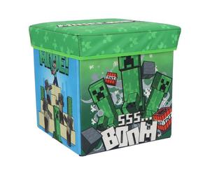 Pouf Coffre de rangement à jouets Minecraft