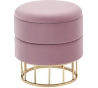 Pouf coffre de rangement en velours rose - BELIANI - Elgin - Glamour et pratique