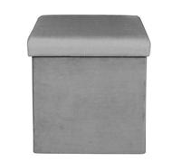 Pouf & Coffre de Rangement "Giulia" 38cm Gris