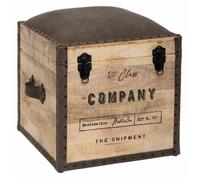 Pouf Coffre de Rangement ""Shipment"" 49cm Naturel