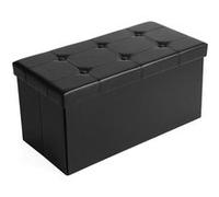 Pouf Coffre de Rangement SONGMICS Max. de 300 kg Noir 76 x 38 x 38 cm LSF105 noir G