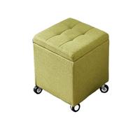 Pouf Coffre De Rangement Tabouret De Rangement Repose Pouf De Cube avec roulettes pour Salon Chambre Élégant Et Pratique(Green,47.2" x 15.7" x 18.1")