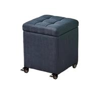 Pouf Coffre De Rangement Tabouret De Rangement Repose Pouf De Cube avec roulettes pour Salon Chambre Élégant Et Pratique(Black,47.2" x 15.7" x 18.1")