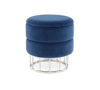 Pouf & Coffre de Rangement "Zéro" 41cm Bleu