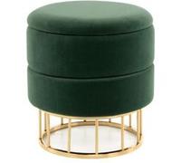 Pouf & Coffre de Rangement "Zéro" 41cm Vert Vert G
