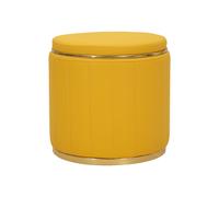 Pouf Coffre Design "London" 46cm Moutarde