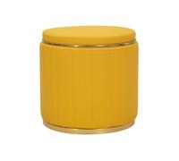 Pouf Coffre Design ""London"" 46cm Moutarde