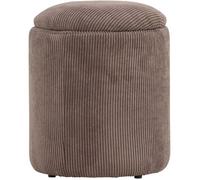 - Pouf coffre en polyester Limpen velours marron