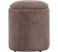 Pouf coffre en polyester Limpen velours marron Marron G