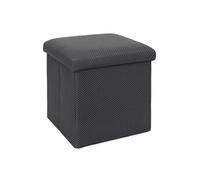 Home deco factory Pouf coffre pliable Atome 38 cm Gris
