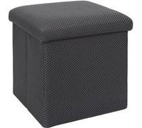 Home deco factory Pouf coffre pliable Atome 38 cm Gris