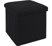 HOME DECO FACTORY Coffre pouf pliable HD0506 – Design élégant, rangement, 38 cm noir