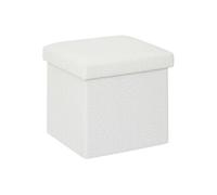 - Pouf Coffre Pliable Bouclette "Mix n'Modul" 31cm Blanc