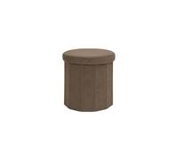 Pouf Coffre Pliable Côtelé "Jules" 38cm Taupe