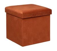 Pouf coffre pliable ""Lilou"" Atmosphera - Ambre -