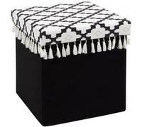 MINECRAFT - Pouf-Coffre Pliable Noir Motif Géométrique -