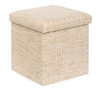 Atmosphera – Pouf coffre pliable Olma 38 x 38 cm Crème
